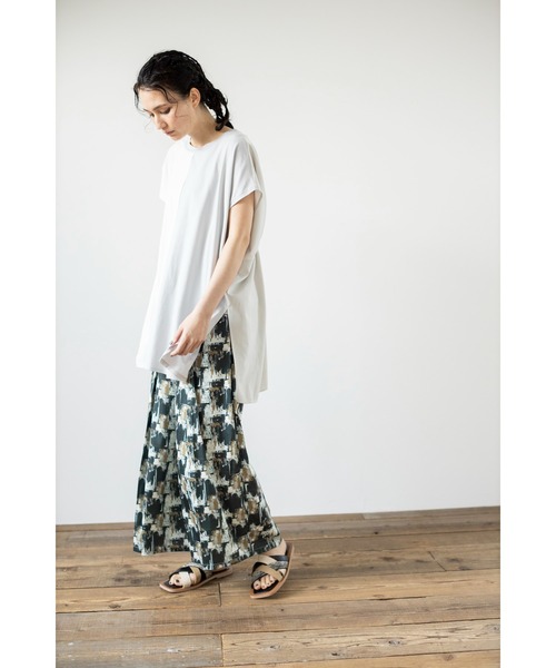 「OSMOSIS」 半袖カットソー ONE SIZE ネイビー レディース_画像2