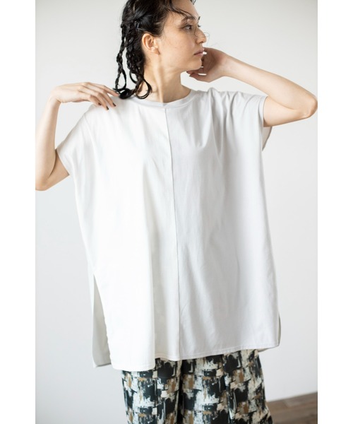 「OSMOSIS」 半袖カットソー ONE SIZE ネイビー レディース_画像3