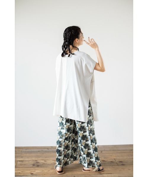 「OSMOSIS」 半袖カットソー ONE SIZE ネイビー レディース_画像7