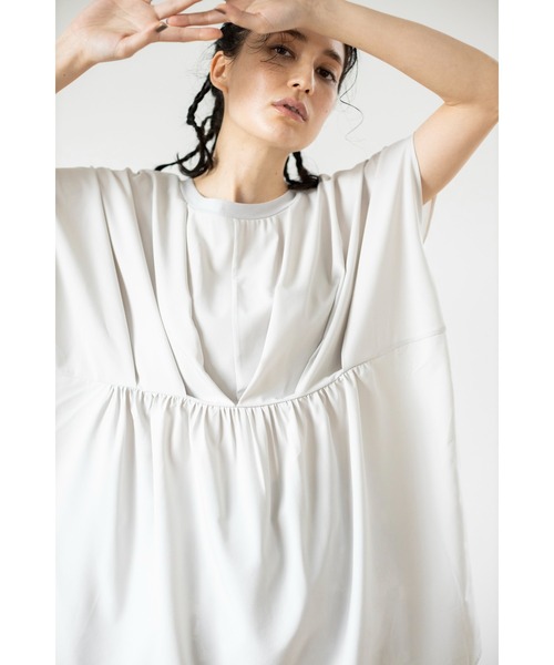 「OSMOSIS」 半袖カットソー ONE SIZE ネイビー レディース_画像8