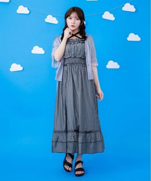 ワンピース メローフリルストライプＪＳＫの画像