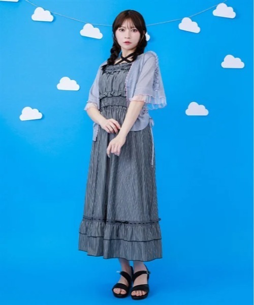 ワンピース メローフリルストライプＪＳＫの画像