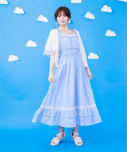 ワンピース メローフリルストライプＪＳＫの画像