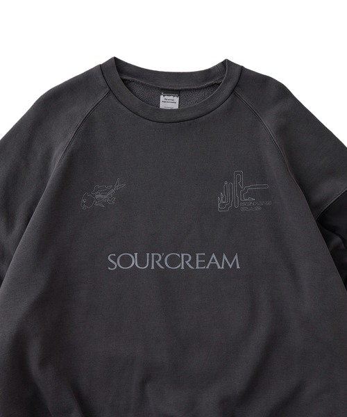 「Sourcream」 スウェットカットソー FREE アッシュグレー メンズ_画像2