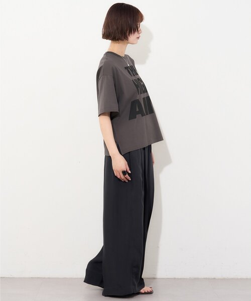 ワイドパンツ パンツ 「Drawing Numbers」キュプラハイウエストワイドパンツ レディースの画像