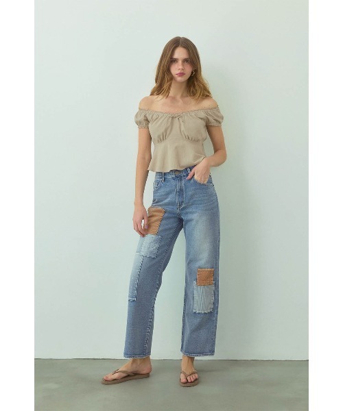 ALEXIA STAM（アリシアスタン） tシャツ Linen Cropped Top /リネン