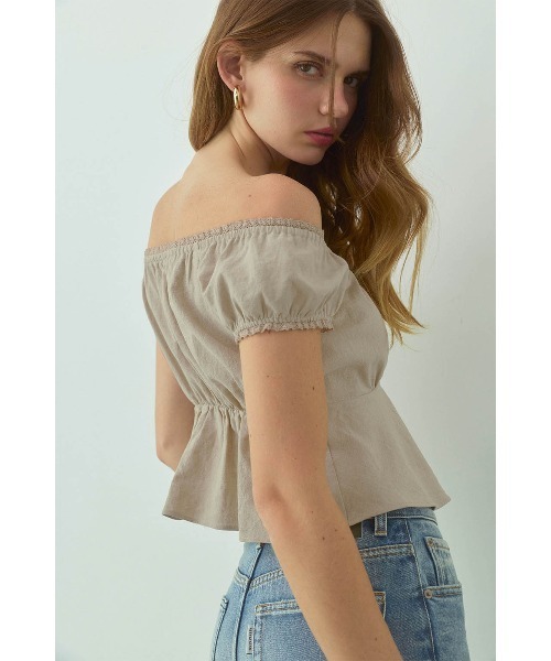 ALEXIA STAM（アリシアスタン） tシャツ Linen Cropped Top /リネン