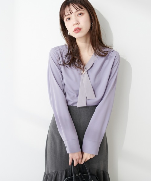 「natural couture」 長袖ブラウス FREE ブルー レディース_画像2
