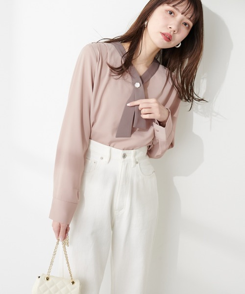 「natural couture」 長袖ブラウス FREE ブルー レディース_画像6