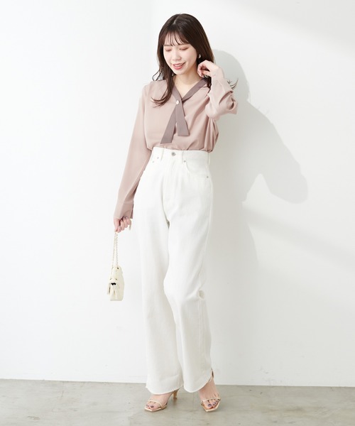 「natural couture」 長袖ブラウス FREE ブルー レディース_画像7