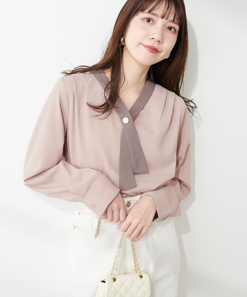 「natural couture」 長袖ブラウス FREE ブルー レディース_画像8
