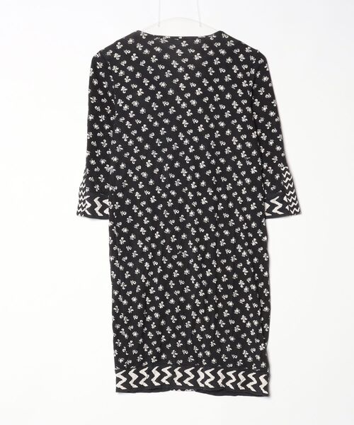 「DIANE von FURSTENBERG」 ドット柄半袖ワンピース 2 ブラック レディース_画像2