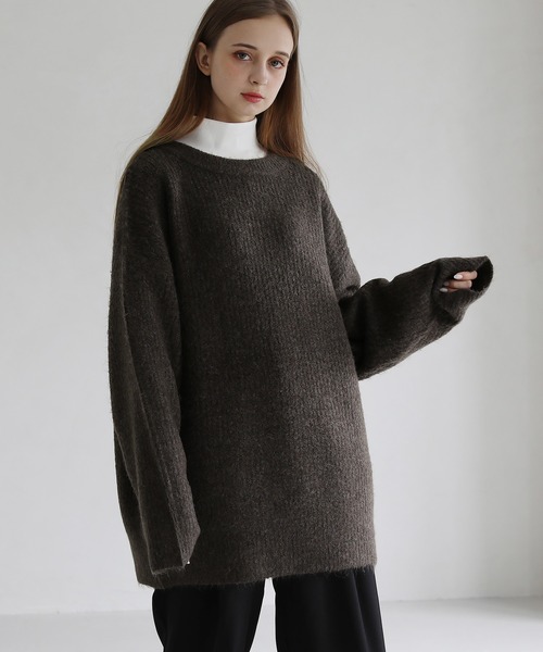LILL（リル） ニット モヘアタッチシャギービッグシルエットニット