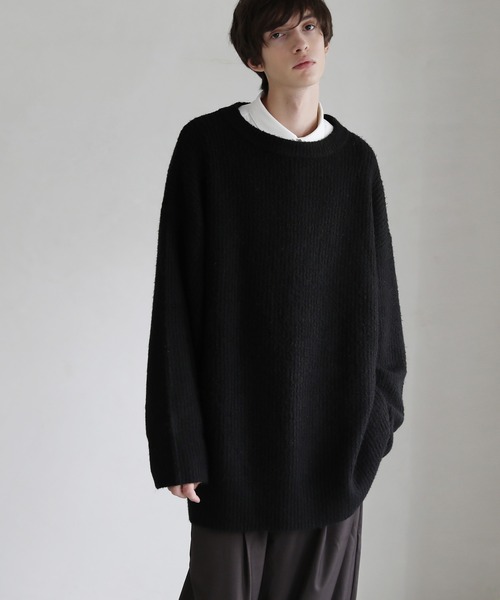 LILL（リル） ニット モヘアタッチシャギービッグシルエットニット