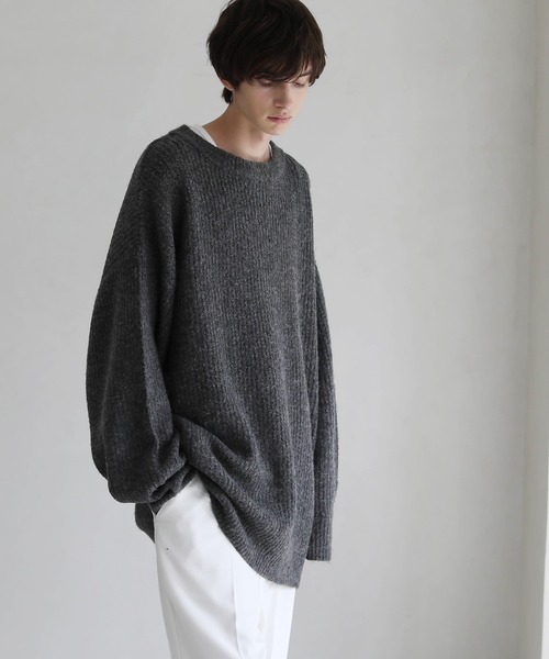 LILL（リル） ニット モヘアタッチシャギービッグシルエットニット