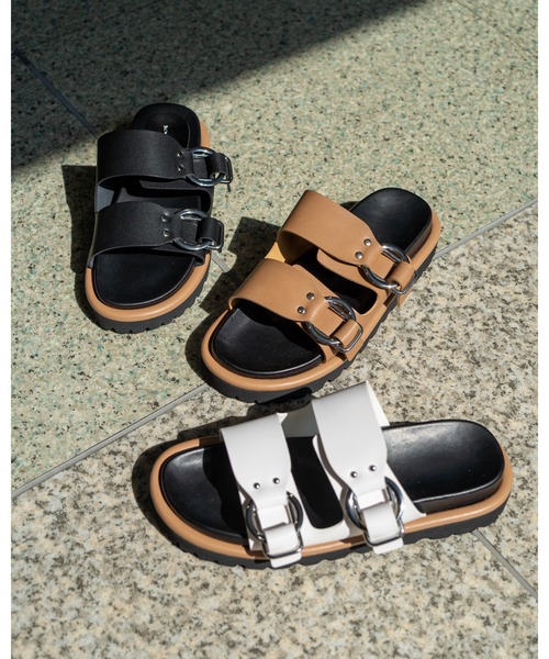 サンダル フットベッド ダブルベルト レディース : ZOZOTOWN Yahoo!店