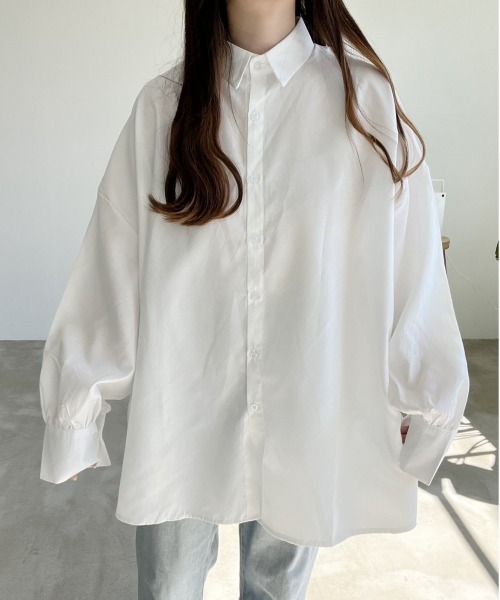 Acak ＊ tiered slit blous オーバーサイズ ブラウス レディース