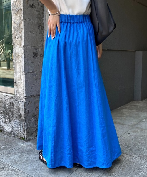 スカート ブライト加工フレアスカート COLLAGE