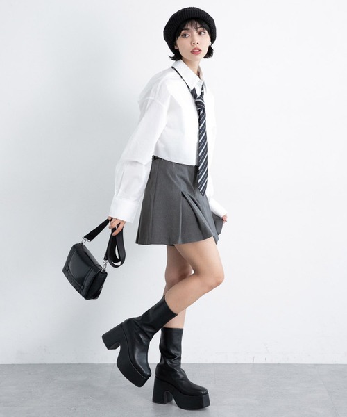 PAGEBOY ブーツ ストレッチチャンキーブーツ レディース