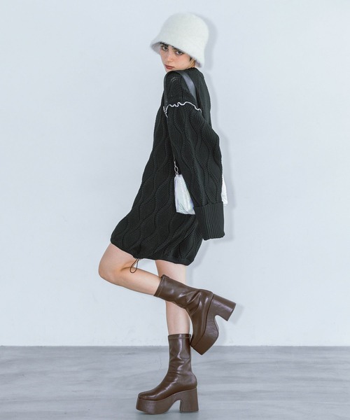 【未使用品】PAGEBOY ストレッチチャンキーブーツ セール】ストレッチチャンキーブーツ（ブーツ）｜PAGEBOY