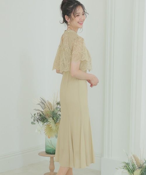 PourVous ドレス マーメイド パーティードレス セレモニー袖あり