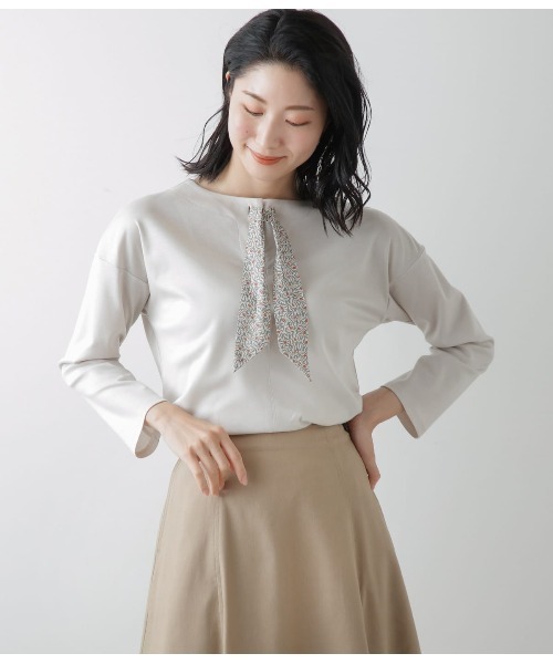tシャツ シャイニースムース 前後2WAYカットソー レディース