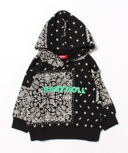 BABYDOLL（ベビードール） パーカー 親子お揃い バンダナ柄パーカー
