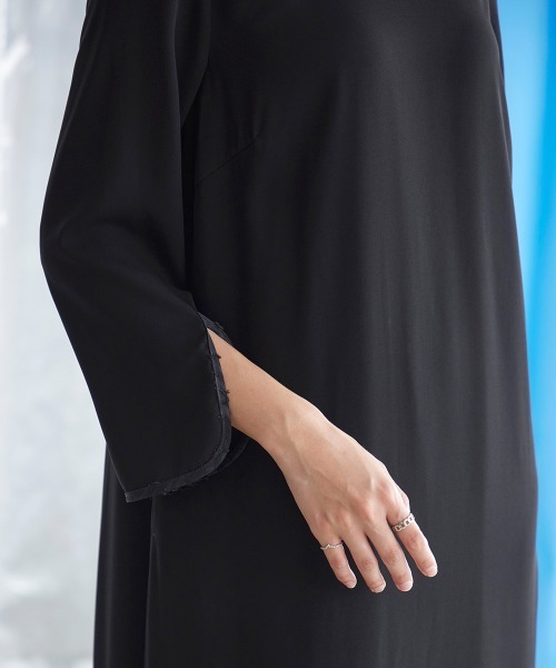 セレモニースーツ セットアップ 喪服・礼服｜日本製生地｜洗える｜防しわ（イージーケア）｜スタンドカラー｜ジャガード｜ワンピース｜「Callarus」_17