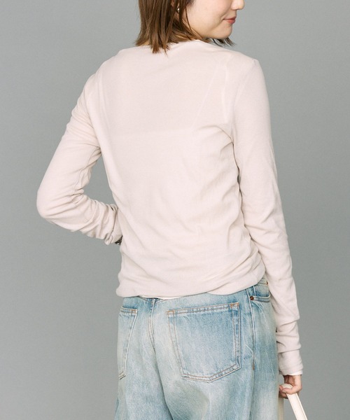 BABYLONE tシャツ シアーフライスクルーネックプルオーバー