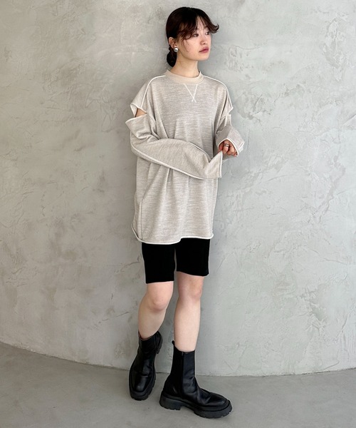 バイカーニットパンツ　ブラックS バイカーニットパンツ ブラックS STYLEMIXER ニットバイカー