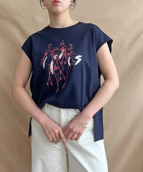 tシャツ イラストプリントTシャツ レディース