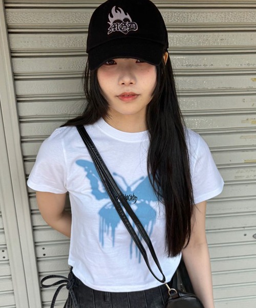 MAHAGRID tシャツ 「mahagrid/マハグリッド」 BUTTERFLY GOTH