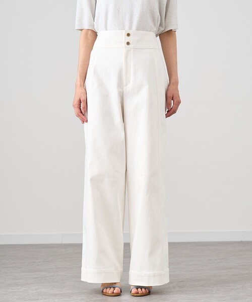 ANAYI パンツ34サイズ　ホワイト ANAYI（アナイ） ジーンズ デニム デニムパンツ ホワイトデニムワイド