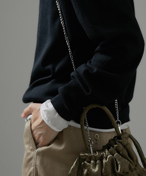 ADAM ET ROPÉ ウールVネックコクーンプルオーバー ADAM ET ROPE'（アダムエロペ）の「ウールVネックコクーンプルオーバー