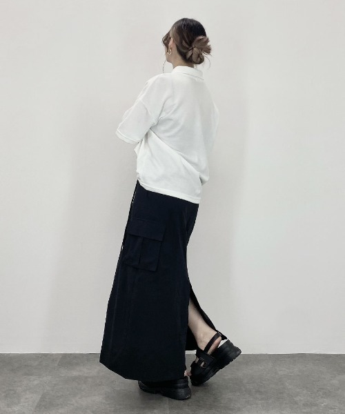 D iesel ナイロン　ロング　カーゴスカート Reurie' スカート ナイロン カーゴスカート／nylon cargo skirt
