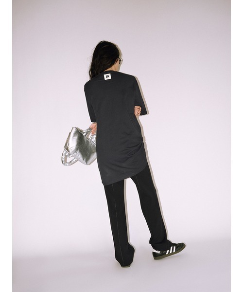 null. tシャツ アシンメトリーギャザートップス レディース