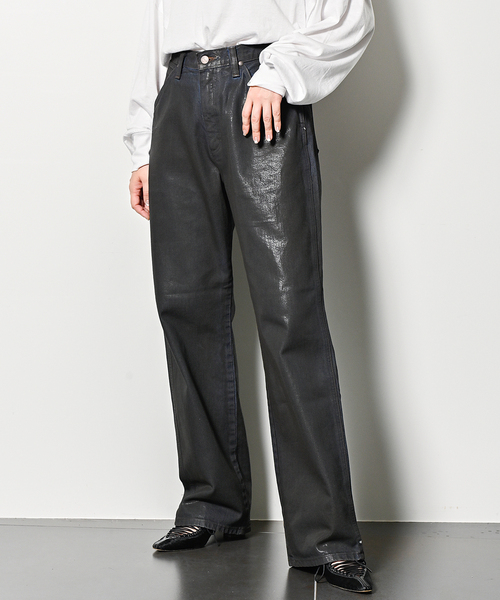 Wrangler パンツ デニム ジーンズ 別注 COATING PANTS：デニムパンツ 