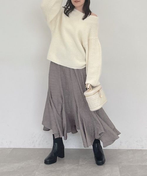 mysty woman シャーリングエスカルゴスカート2 mysty woman｜シャーリングエスカルゴスカート2 | Rakuten
