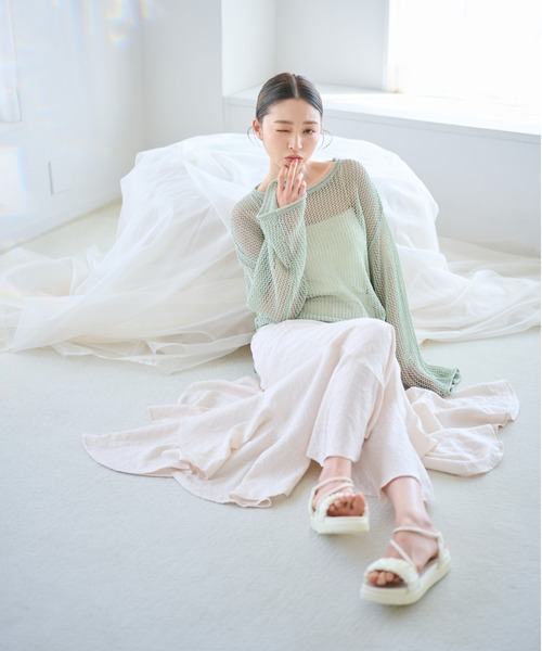 mysty woman（ミスティウーマン） スカート シャーリングエスカルゴ