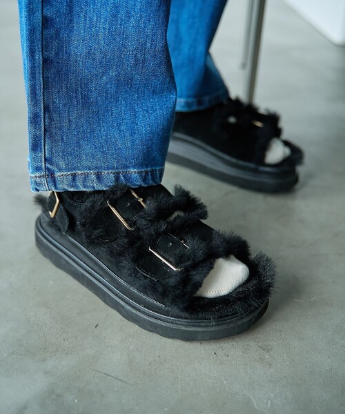 MOHI（モヒ） サンダル AFELPADO MUTON／ムートンサンダル レディース