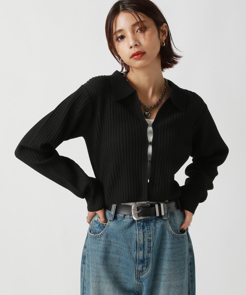 PAGEBOY（ページボーイ） ニット セーター エリツキホックリブTOPS