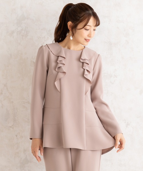 ローズティアラ（Rose Tiara）/【セットアップ対応】フリルブラウス Rose Tiara（ローズティアラ） ブラウス シャツ 「セットアップ対応