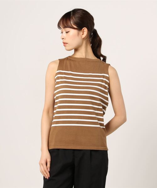 Demi-Luxe BEAMS」 ノースリーブニット ONE SIZE ブラウン レディース 
