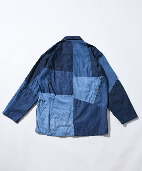 rebear by Johnbull パッチワークデニムカバーオール rebear by Johnbull】パッチワークデニムカバーオール | ジョンブル