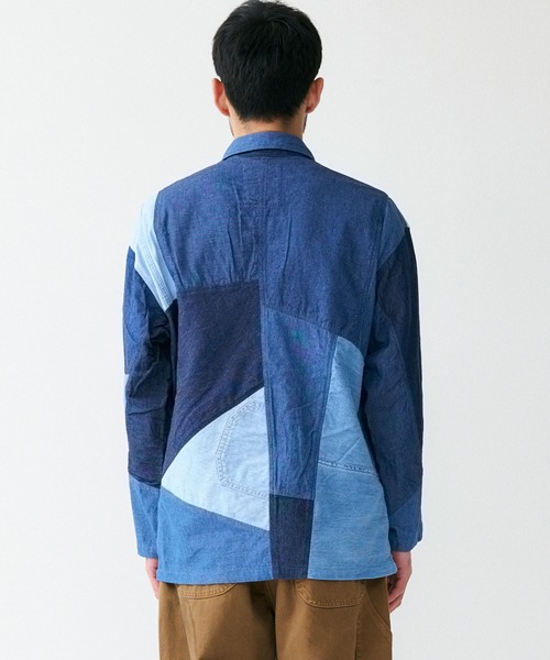 rebear by Johnbull パッチワークデニムカバーオール rebear by Johnbull】パッチワークデニムカバーオール | ジョンブル