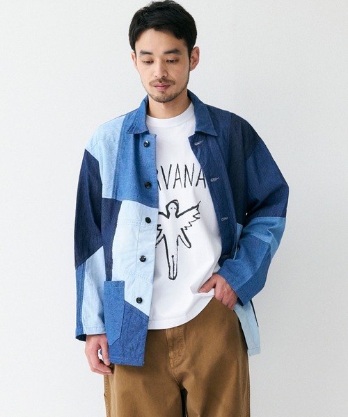 rebear by Johnbull パッチワークデニムカバーオール Johnbull（ジョンブル） カバーオール 「rebear by Johnbull」パッチ