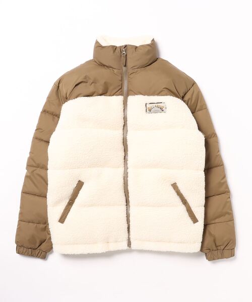 BILLABONG フード付きジャケット ベージュ BILLABONG（ビラボン） ブルゾン アウター キッズ BOA FLEECE PUFF JK