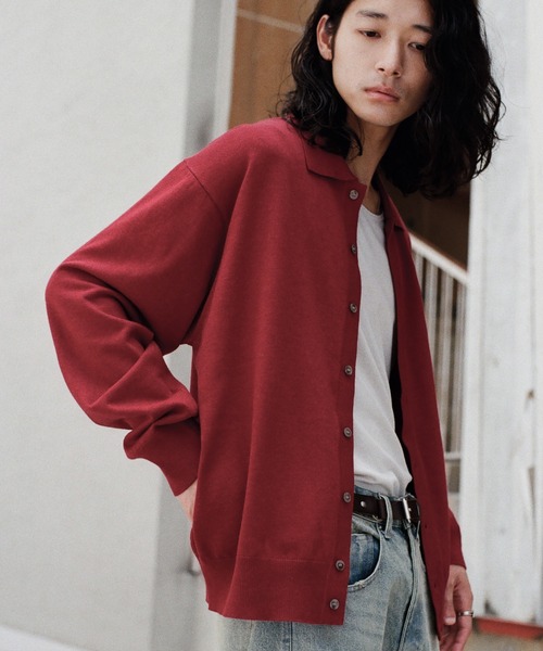 WYM KNIT SHIRT CARDIGAN ニットポロカーディガン WYM LIDNM シャツ T/C BASIC KNIT SHIRT CARDIGAN メンズ