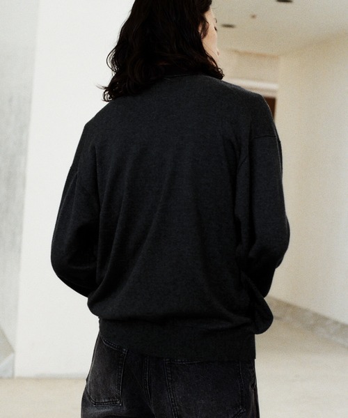 【WYM】T/C BASIC KNIT SHIRT CARDIGAN WYM LIDNM（ウィム バイ リドム）の「T/C BASIC KNIT SHIRT