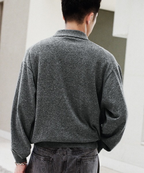 WYM LIDNM シャツ T/C BASIC KNIT SHIRT CARDIGAN メンズ